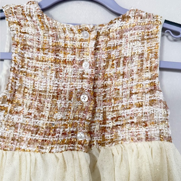 Stylish Cream and Brown Kids Coat and Dress size Toddler girl 6x - Picture 4 of 9